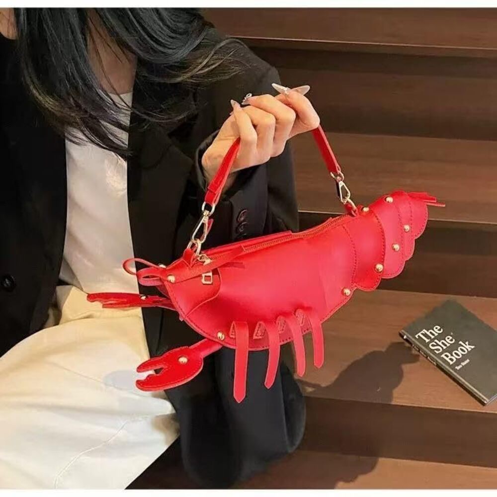 1953 Cute 3D Lobster Shoulder Bag Crossbody Bag, Novelty Purse, Unique - Picture 7 of 7